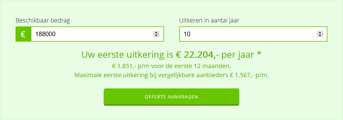 lijfrente uitkering beleggen abn amro hoeveel geld opnemen